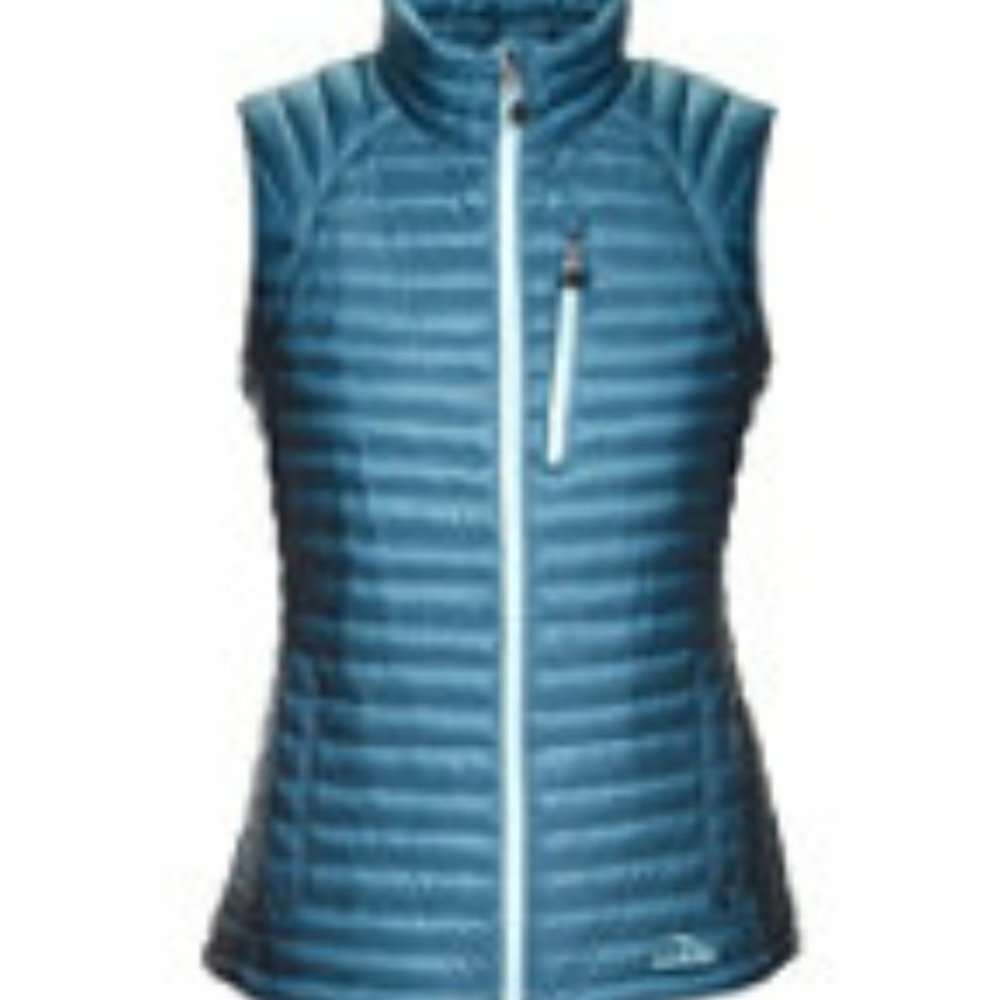 L.L.Bean, Ultralight 850 Down Sweater Vest, Size L, color Deep Turquoise Heather